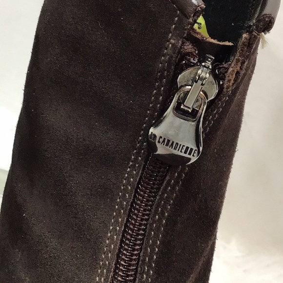 La Canadienne brown suede zip ankle boots 8.5M - Picture 5 of 13